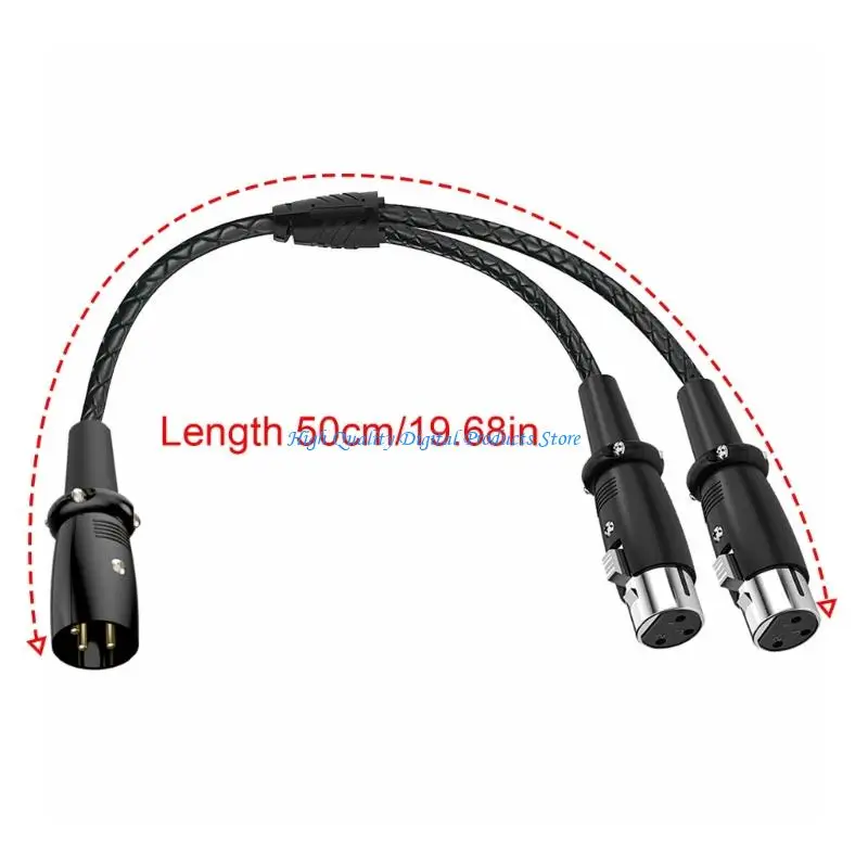 U2JE Durata Cavo splitter XLR a 3 pin maschio a due femmine Trasferimento del segnale velocità da 50 per dispositivi