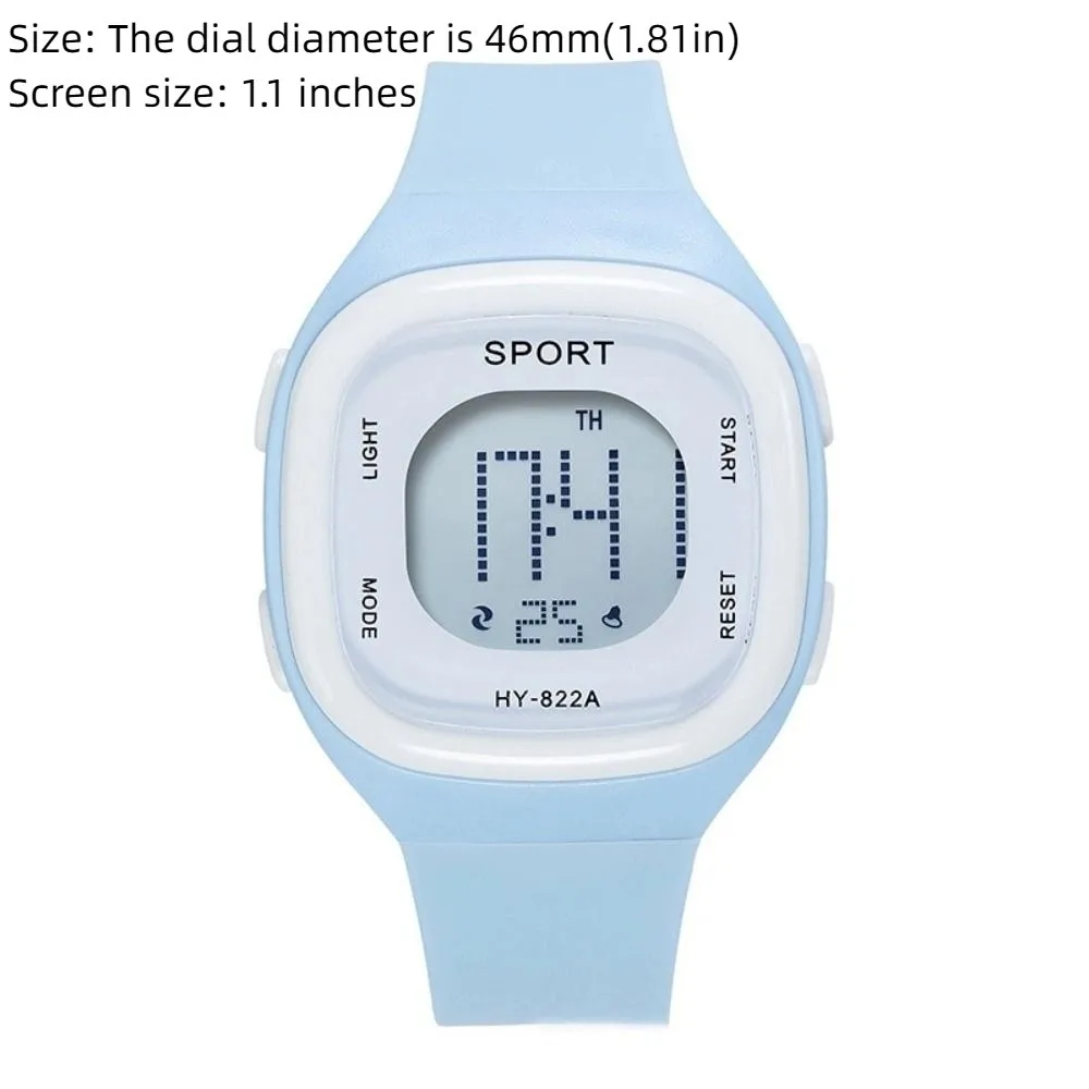トレンディなタイミングデジタルウォッチ 快適なソフト電子時計 操作が簡単 軽量腕時計 学生向け