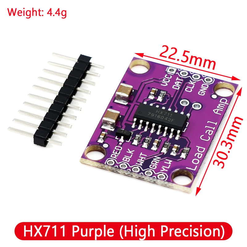 HX711 AD Module Body Load Cell Weighing Sensor Pressure Sensor+4Pcs 50kg Human Scale Load Cell Weight Sensors+Measurement Tools