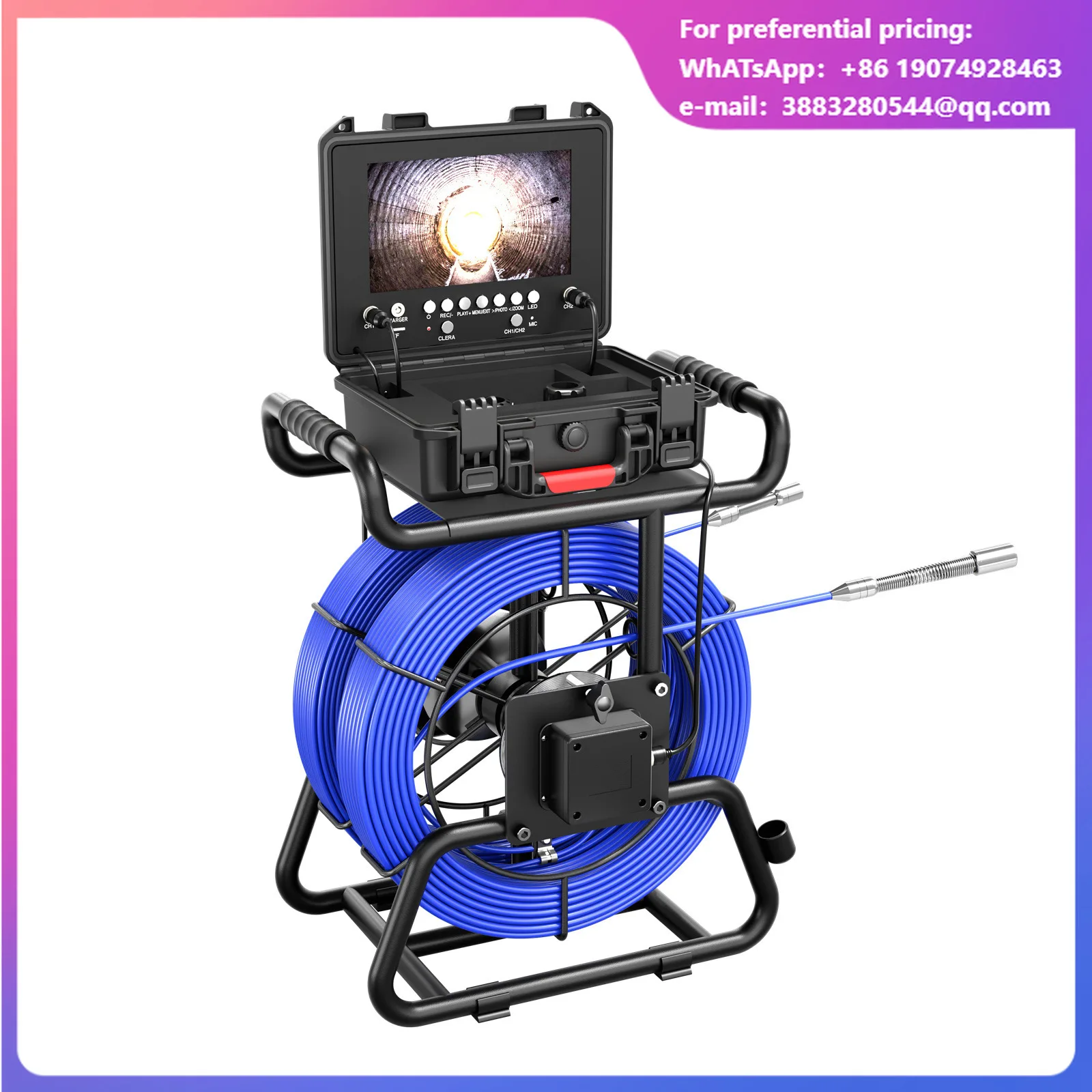 F928DJ-30M All-Terrain Borescope - 128GB TF Support & 1080P Clarity For HVAC/Plumbing