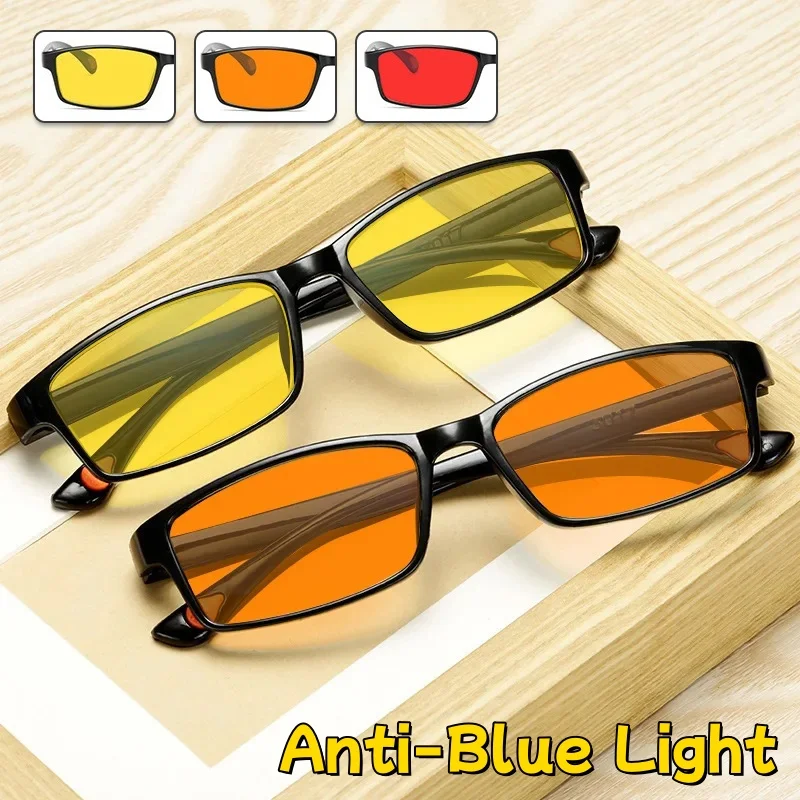 

Square Frame Night Vision Anti-Blue Light Glasses Ultra-Lightweight Protective Flat-Lens Eyewear Classic Driving Eyeglasses