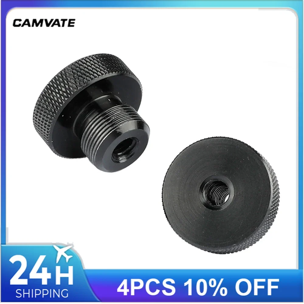 CAMVATE 2 Pcs Standard Microphone Screw Connector With 1/4