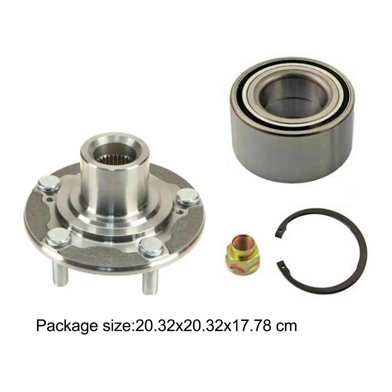 

2x Front Wheel Hub Bearing Kits Durable Easy Installation Professional Spare Parts Replaces 44600-t2f-a01 for Honda Accord