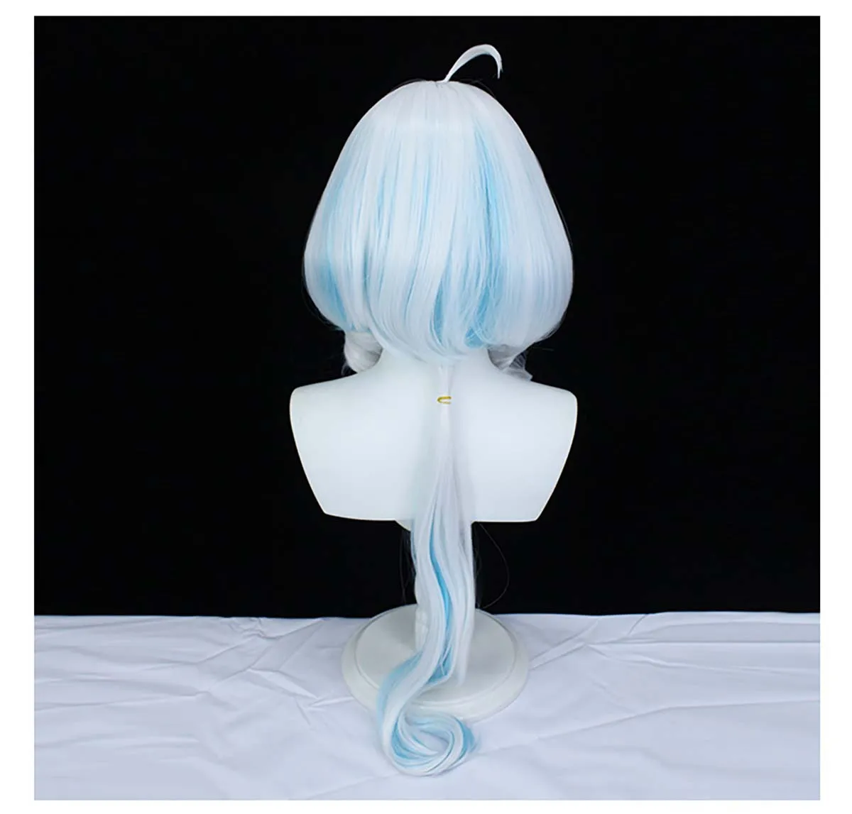 Halloween Carnival Party Game Genshin Impact Furina Cosplay Long White Blue Hair Wig