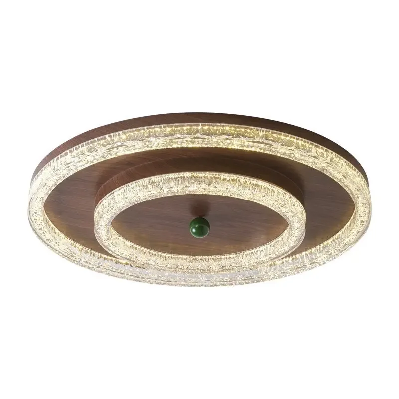 

Eye protection walnut color bedroom ceiling light full spectrum study round new Chinese style master bedroom
