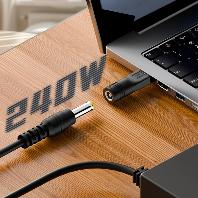 200W Laptop Power Adapter DC Female To Asus Square Mouth Adapter Jack Converter For ROG 16 14 Air Notebook Fast Charging