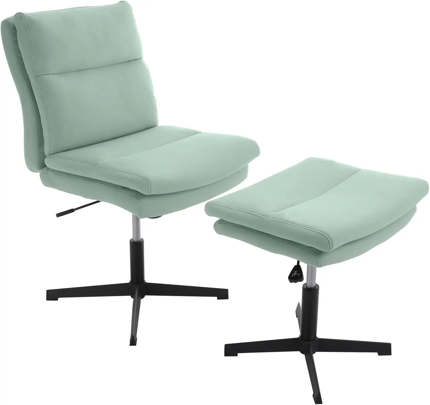 

Arml Chair With Ottoman, Modern Living Room Chair Set, Double Padded Sofa Chair, Ergonomic Height Adjustable Cushioned Swivel