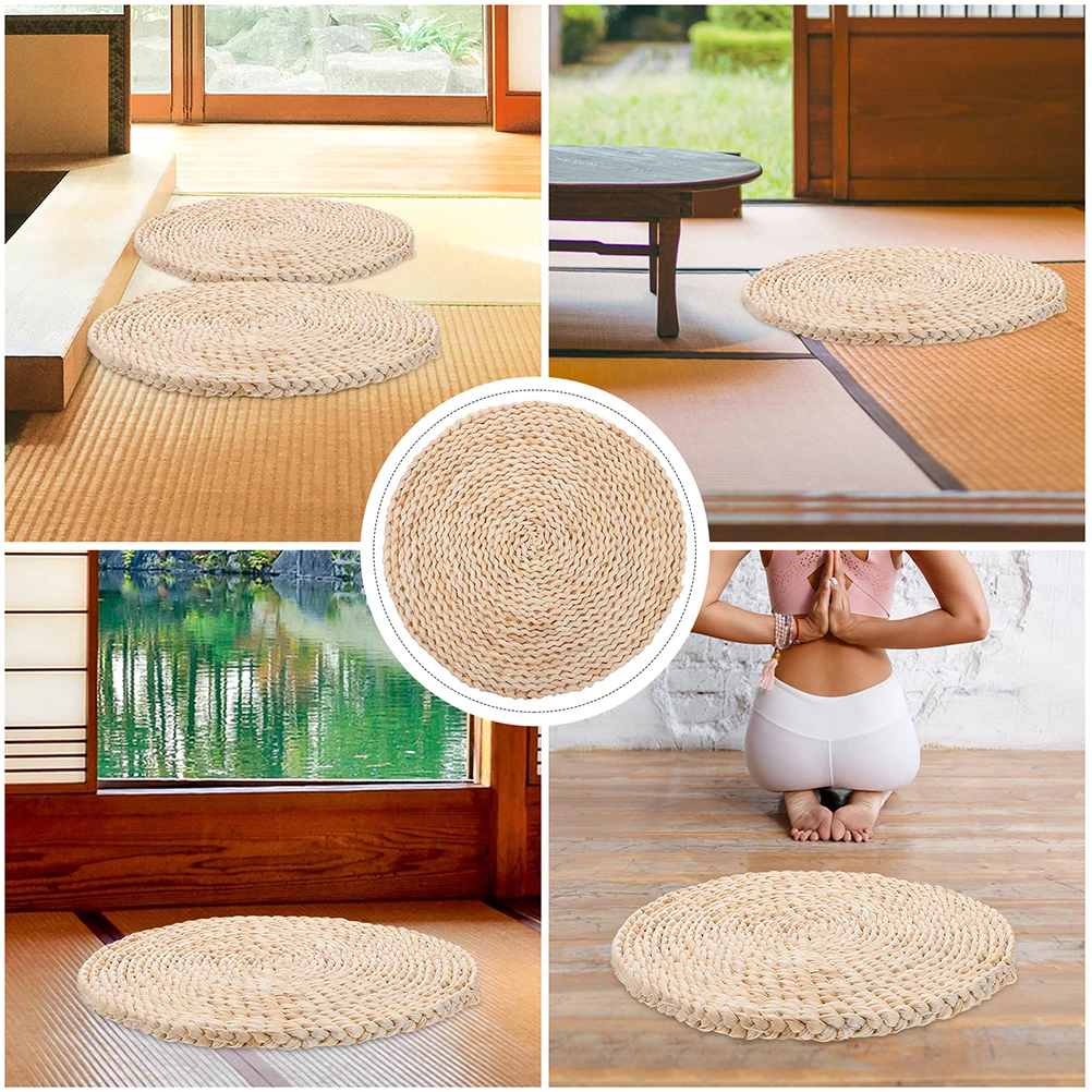 

1Pcs Natural Rattan Weaving Cushion Practical Fresh Design Household Meditation Tatami Floor Mat Woven Rattan Cushion