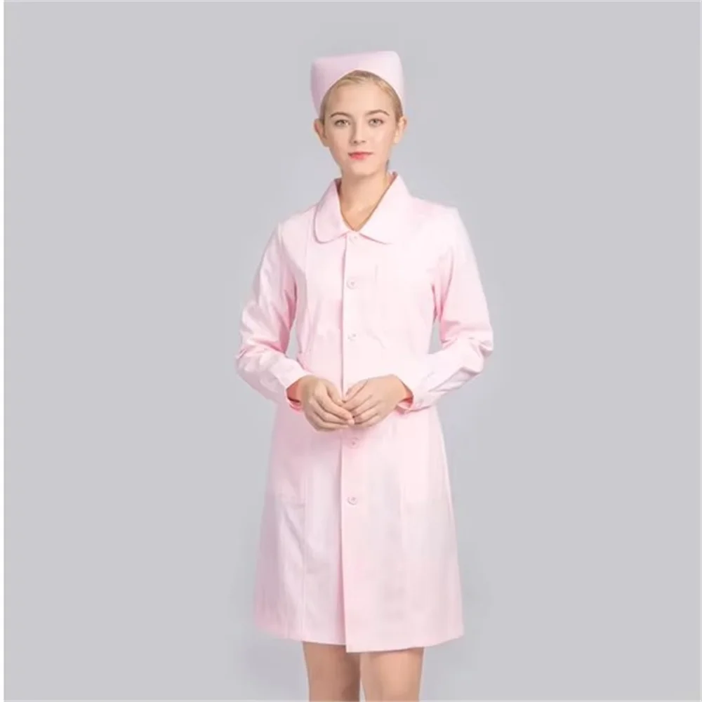 new pure cotton breathable white uniform coat laboratory workwear beauty salon uniform dental care uniform