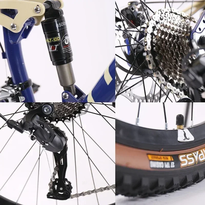 26/27.5 MTB Full Suspension Mountain Bike 30-speed Cross Country bicicleta Lockable Shock Absorption Downhill Bicycle disc brake