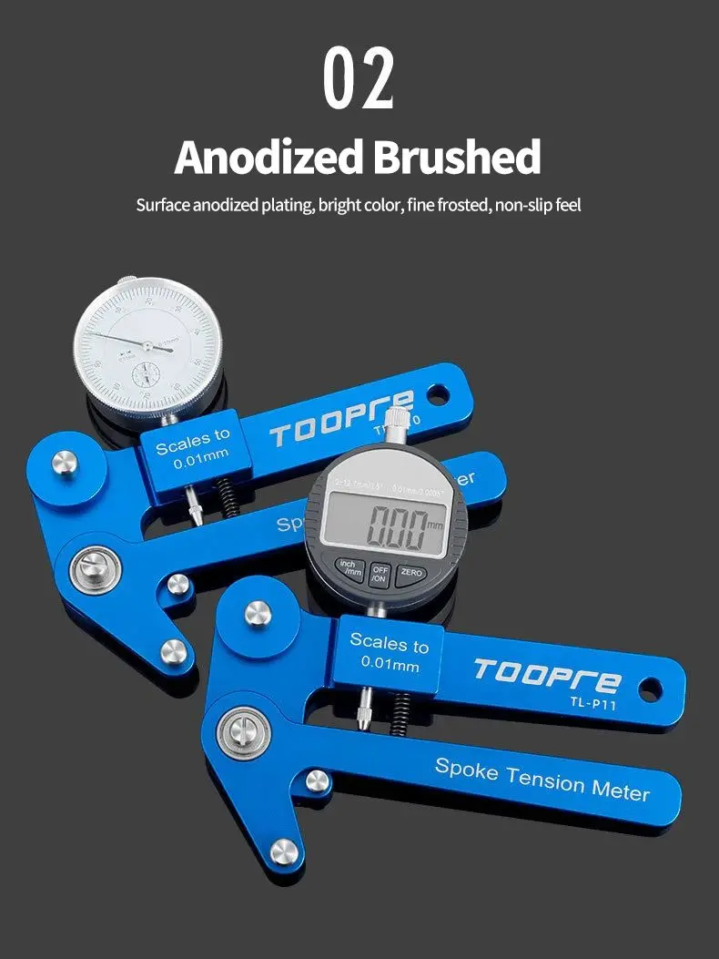 AliExpress TOOPRE Bicycle Spoke Tension Meter Digital Display Rim Correction Tool Mechanical Wheel Steel Wire Ring Adjustment Measuring
