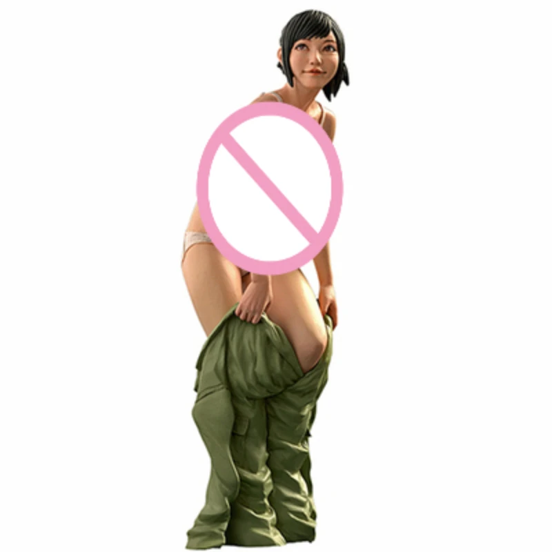 1/20 Scale Die-cast Resin Model Female Soldier Dress-up Model Assembly Kit,  (unpainted)