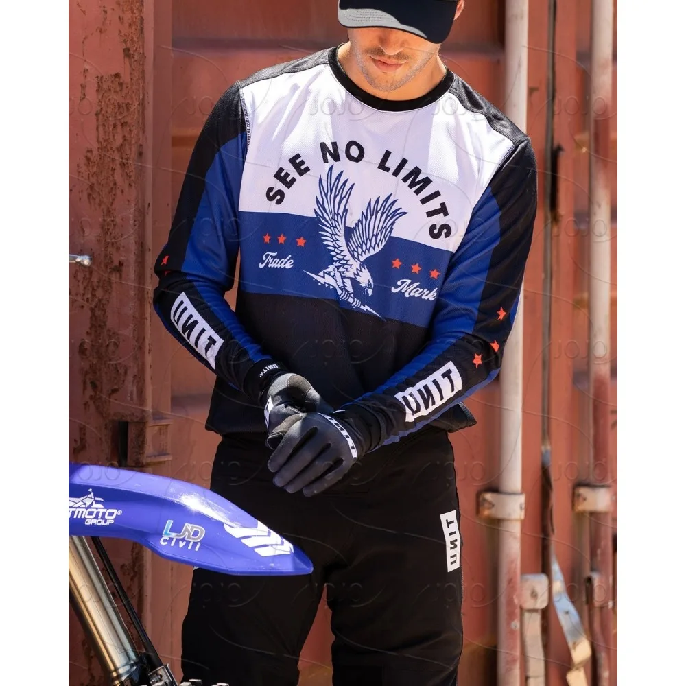 Camiseta MTB DH, sudadera de resistencia BMX para motocicleta, bicicleta de montaña, motocicleta todoterreno para hombre, camiseta de manga larga de secado rápido