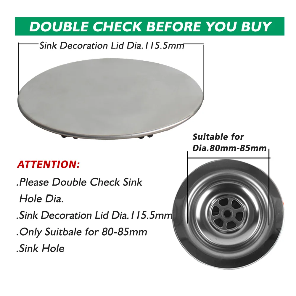 Talea Modren Stainless steel Sink strainer cover Drainer lid Garbage Disposal Handle Cover kitchen sink accessories QS135C080