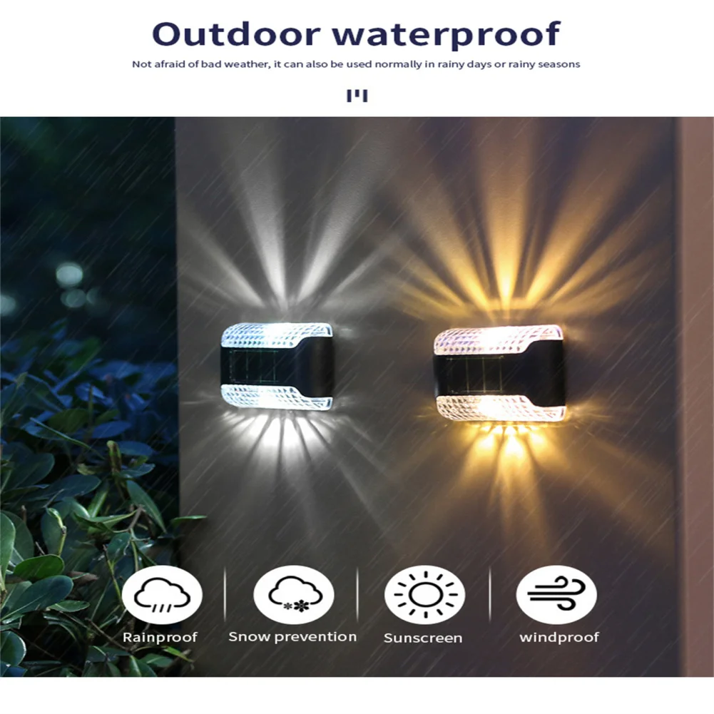 Lámpara LED Solar de pared para exteriores, luz impermeable alimentada por energía Solar, ilumina la decoración del hogar, jardín, patio, luz decorativa exterior