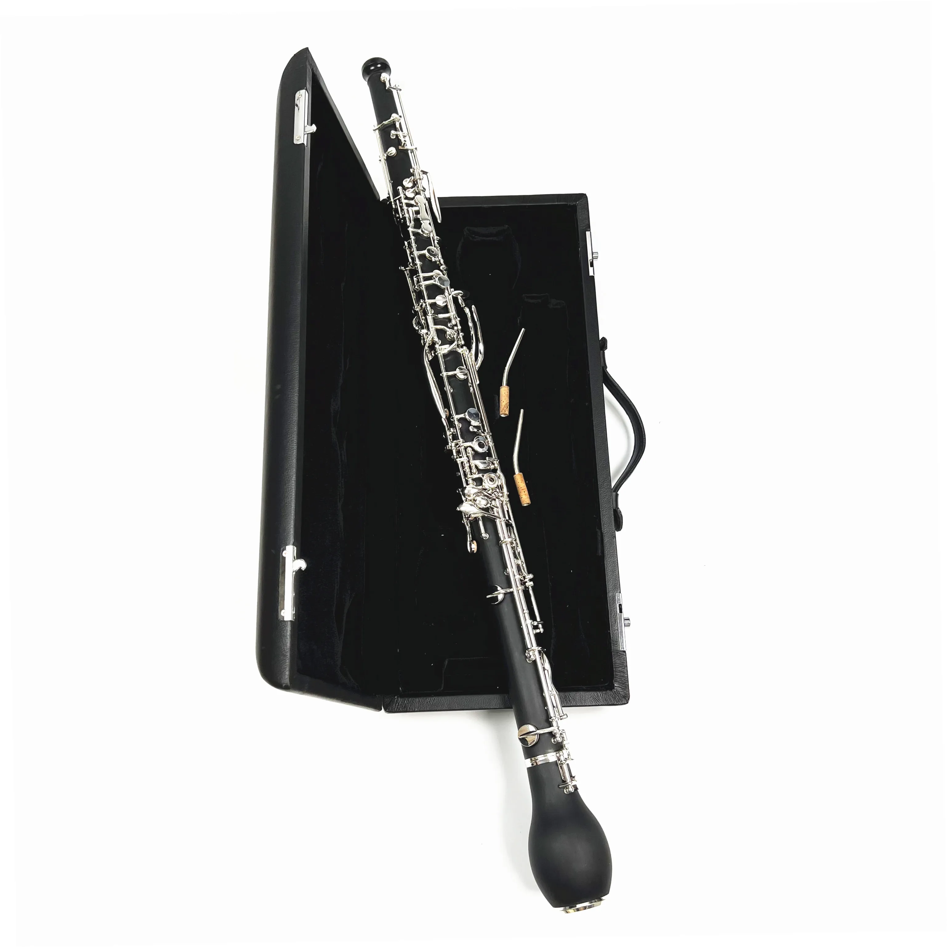 English Horn Alto Oboe F Key Synthetic Wood Body Silver-plated Keys Woodwind Instrument with Reed Gloves