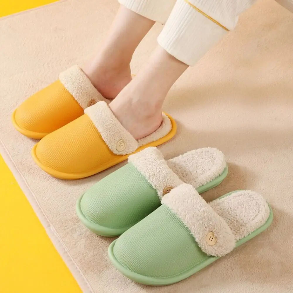 

Обувь, съемные зимние тапочки, непромокаемые нескользящие теплые тапочки, женская модная домашняя одежда, тапочки из меха EVA, уличные тапочки