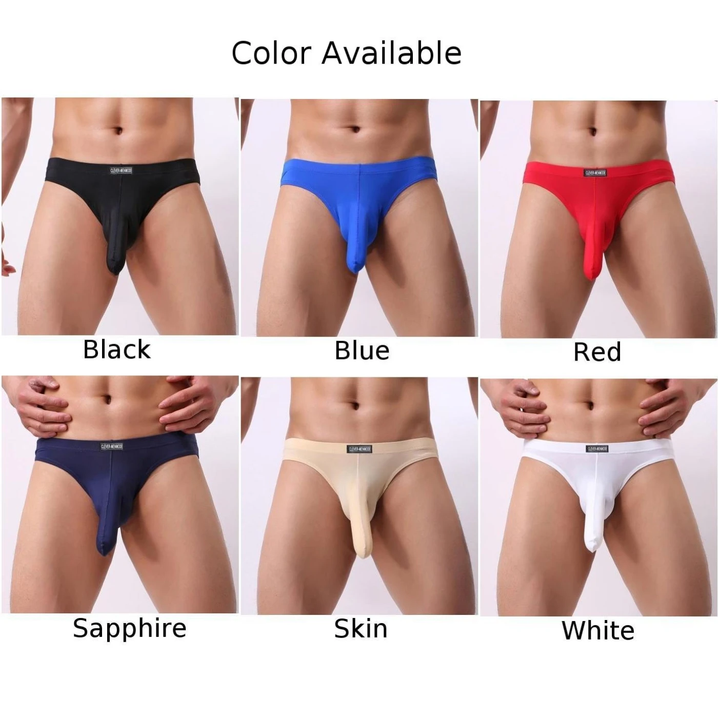Underpants Men Elephant Nose Brief Elephant Nose Bikini Ice Silk Underwear Stylish and Comfortable Men\'s Briefs