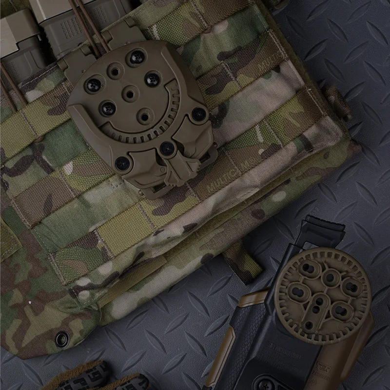 Adaptador MOLLE de rotación 360º para base táctica liberación rápida - imagen 3