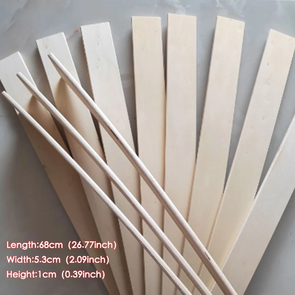 10Pcs Wooden Strip Bed Slats 53MM Width Replacement Bed Slats Slightly Curved US