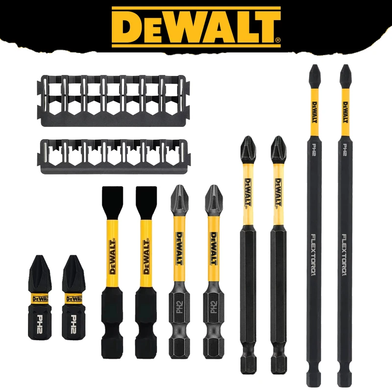 DEWALT Original PH2/SL8 Slotted Impact Drill Bits Hex Shank Impact Screwdriver Bit Storage Holder Tool Attachments