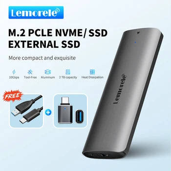 מארז Lemorele SD1L M.2 SSD Enclosure M.2 NVME SSD Case Adapter 10Gbps PCIe USB 3.1 Gen2 Type C M/M@B Key Solid State Drive Case