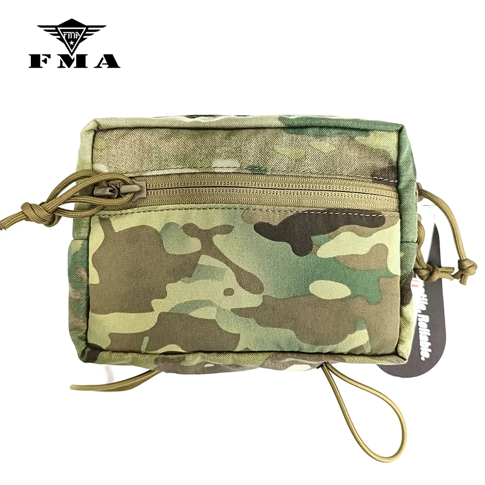 FMA Chest Pocket Drop Pouch Multicam Hanging Bag for Chest Rig Universal Molle Bags