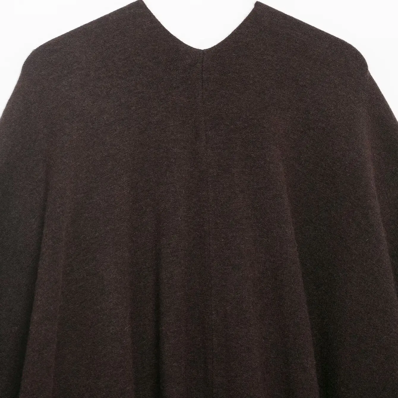 SuperAen أزياء بسيطة على الطراز الأوروبي والأمريكي على شكل حرف A محبوكة بشراشيب بلون سادة ورقبة على شكل حرف V معاطف أنيقة #5