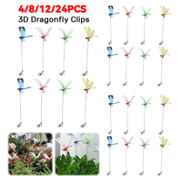 3D Dragonfly Clips Decorative Bug Repellent Simulation Dragonfly Clip Outdoor Garden Dragonfly Decor for Garden Terrace Balcony