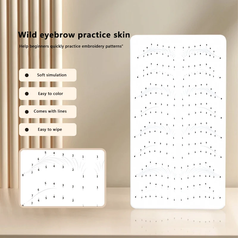 

Furrowed Eyebrows Practice Blank Silicone Skin Mats Empty False Skin For Microblading Training Skin Practice Accessories