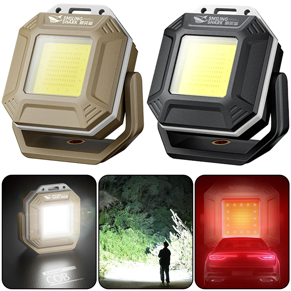 COB LED Work Light Rechargeable Flashlight with Magnetic Base Inspection Light Waterproof Torch Light for Car Repair