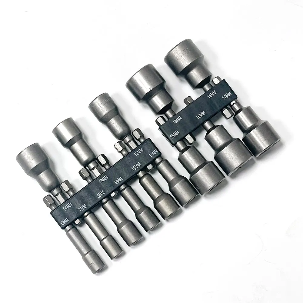 Power Magnetic Nut Driver Drill Bits Set 5/9Pcs 65MM Quick Release Impact Socket Adapter