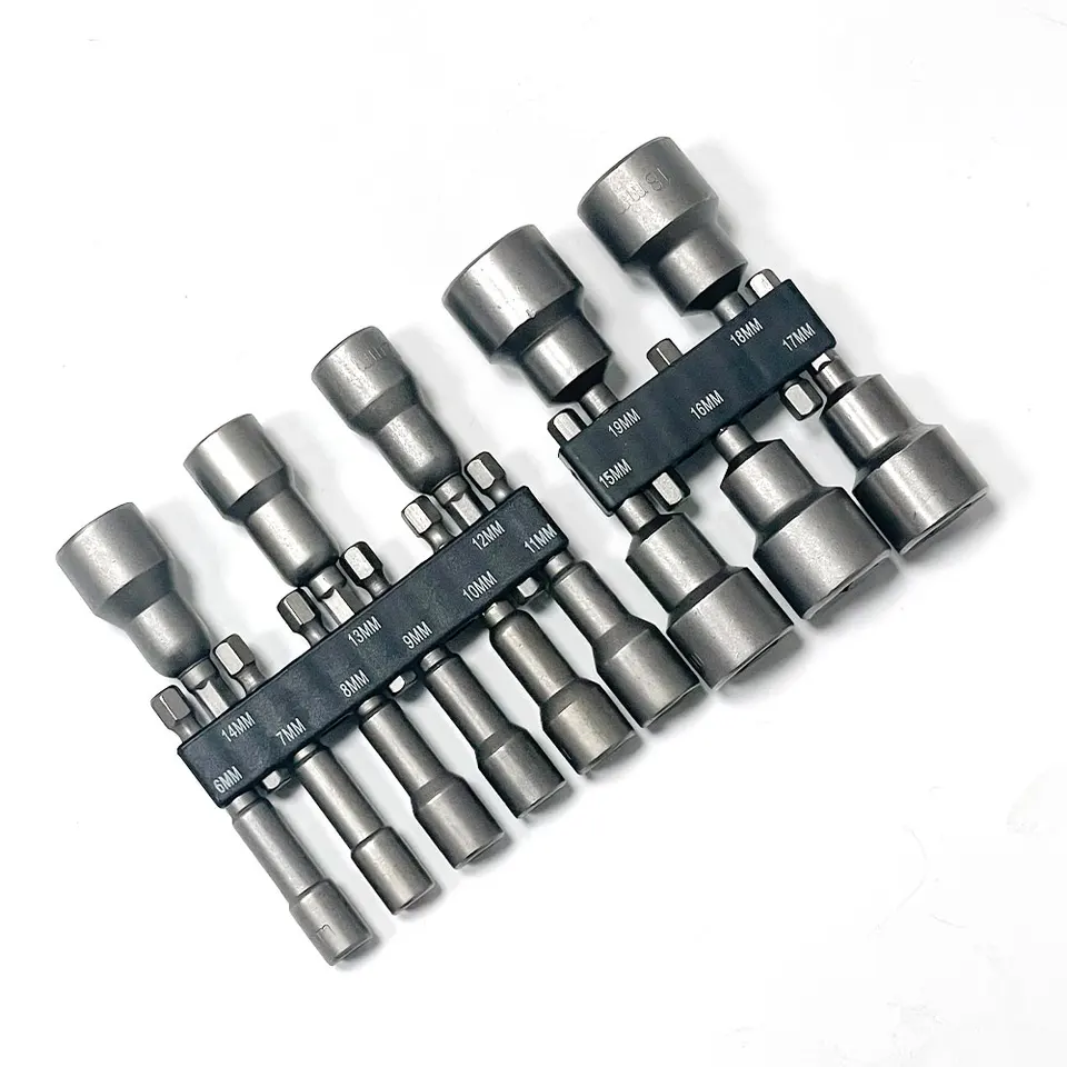 FOCKEAMS 2-Piece 7mm Nut Setter Driver Drill Bit Set – Quick-Change Impact Hex Shank, Cr-V Adapter, Metric & SAE – For Electric Drills FOCKEAMS 2-Piece 7mm Nut Setter Driver Drill Bit Set – Quick-Change Impact Hex Shank, Cr-V Adapter, Metric & SAE – For Electric Drills