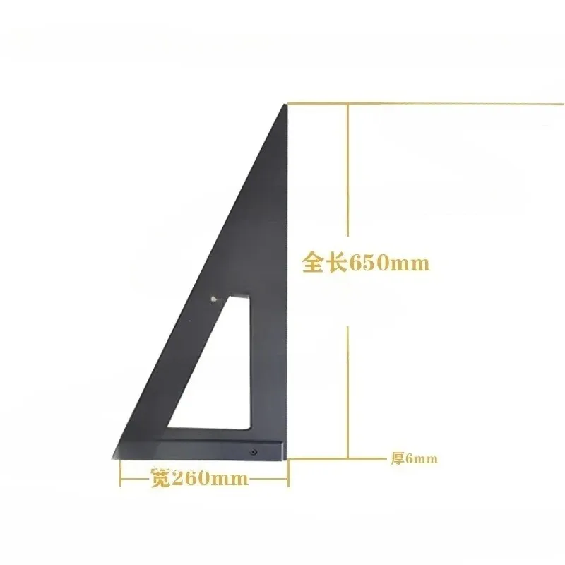 650 Triangular Bakelite Ruler Glass Cutting Tool R-shaped Glass Cutting Ruler Vertical Angle Ruler