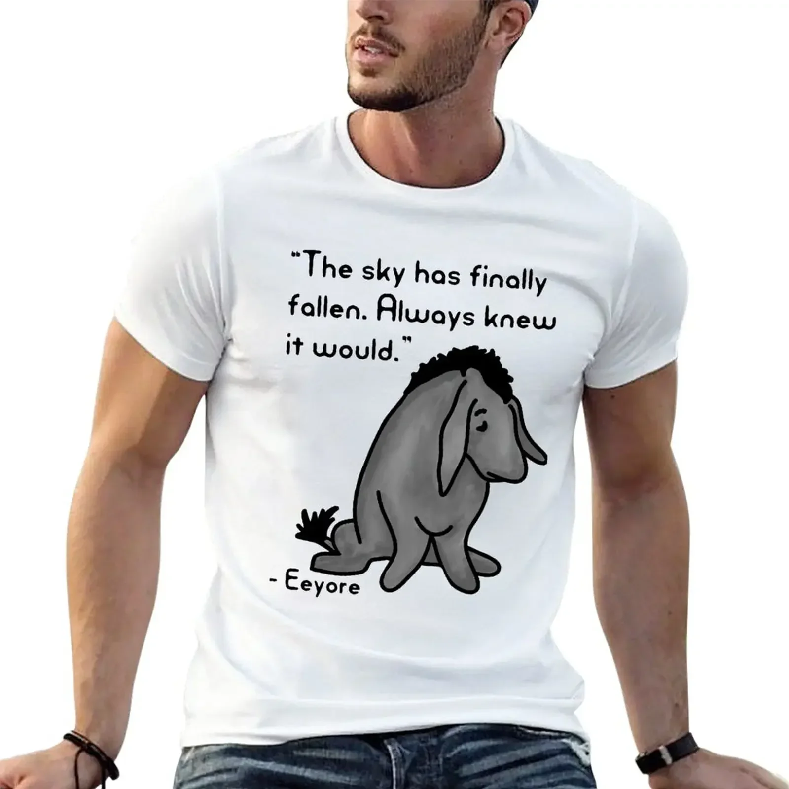 Eeyore Quote T-Shirt cute tops vintage boys whites mens t shirtsAnime Graphic T-shirts for Men Clothing Women Tees High Quality