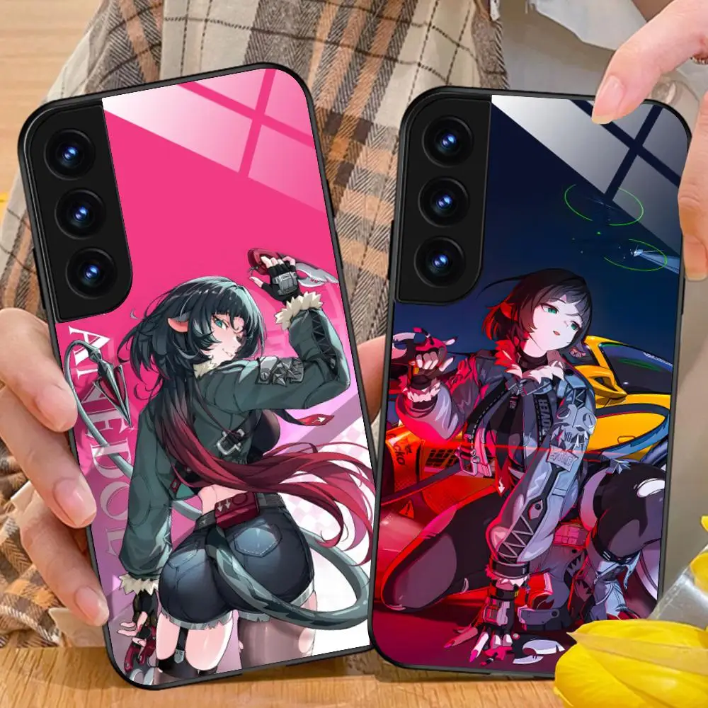 Zenless Zone Zero Jane Doe حافظة لهاتف سامسونج جالاكسي A56 55 54 53 52 51 36 35 34 23 16 15 5G غطاء زجاجي جميل #2