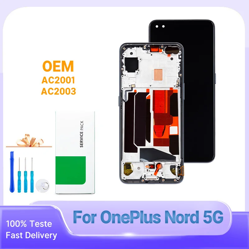 AC2001 AC2003 Premium LCD For OnePlus Nord 5G Display Touch Screen Panel Digitizer For 1+OnePlus Nord 5G LCD Screen Replacement