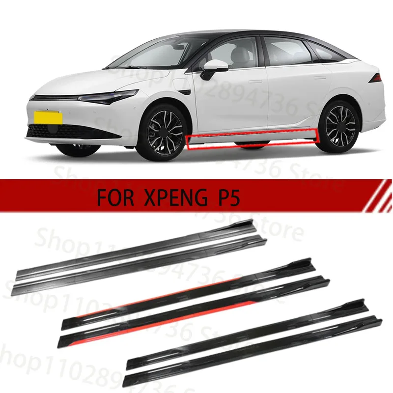 

FOR XPENG P5 2M Car Side Skirt Extension Plate Lip Separator Bumper 2.18M Racing Side Spoiler