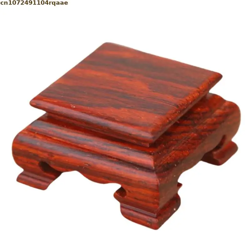 

Miniature Redwood Coffee Tea Sets Pedestal Mini Figurines Vase Sorting Table Jade Seal Craft Display Stand Standing Flower Base