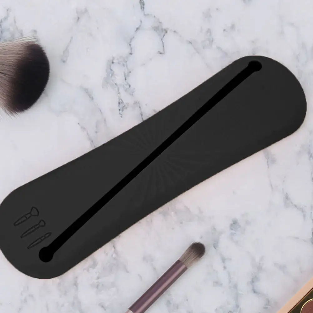 1Set Multifunctional Silicone Makeup Brush Holder Beauty Sponge Organizer Ventilated Drainage Travel Friendly Compact