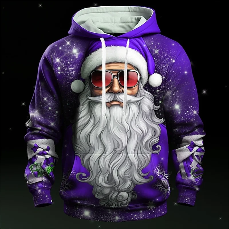 

New 3D Merry Christmas Gingerbread Man Printing Hoodies For Men Santa Claus Graphic Hooded Sweatshirts Winter Hoodie Pullovers