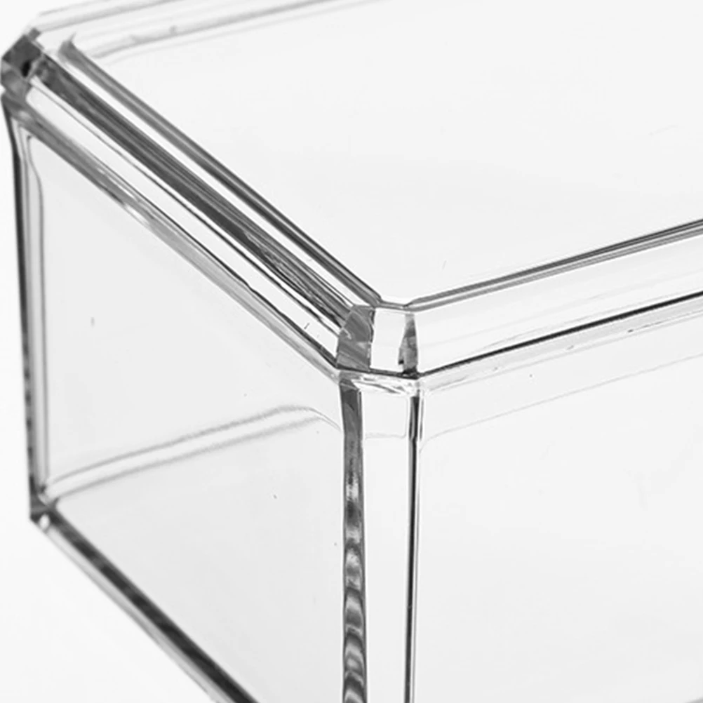 

Acrylic Jewelry Storage Box Transparent Makeup ganizer Home Desk Decor Plastic Container Rectangle Design Lightweight Portable C