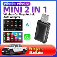 For Jeep Gladiator Universal Wired to Wireless Carplay&Android Auto AI Box 2 in 1 Mini Adapter Plug And Play Dongle Fast Connect