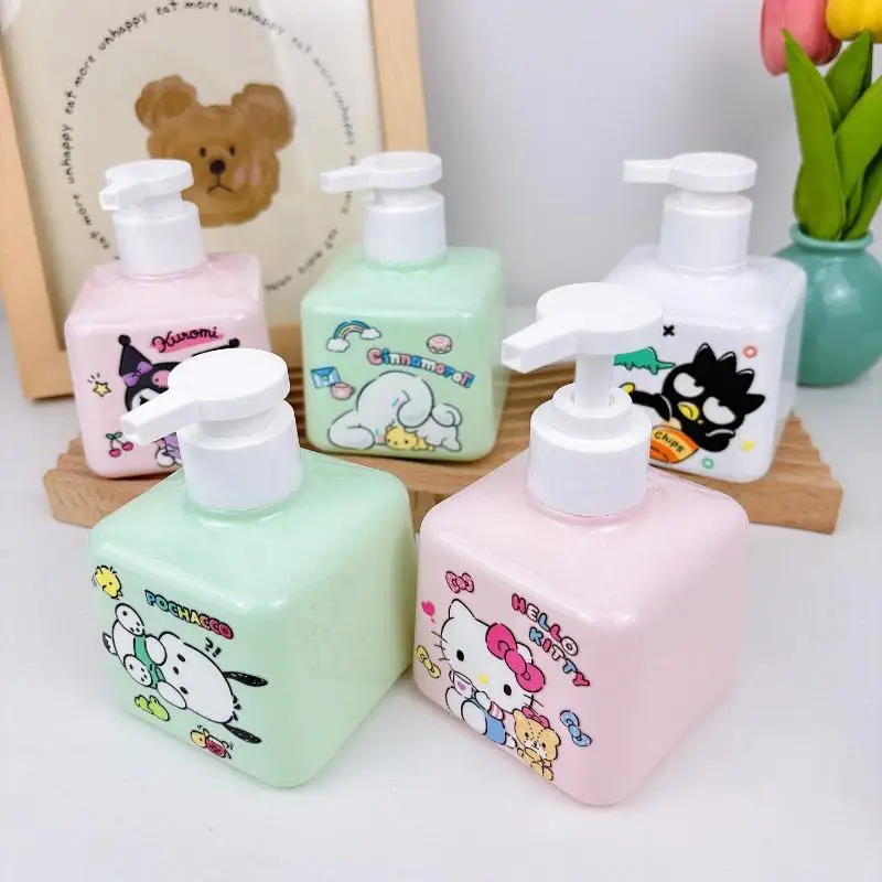 

Sanrio Hello Kitty Lotion Bottled Kawaii Cartoon Kuromi Hangyodon Portable Press Storage Bottle Animation Accessories Gift