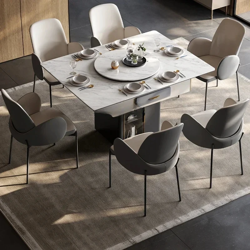

Automatic mahjong machine dining table dual-purpose integrated rock slab electric dining table multi-function silent