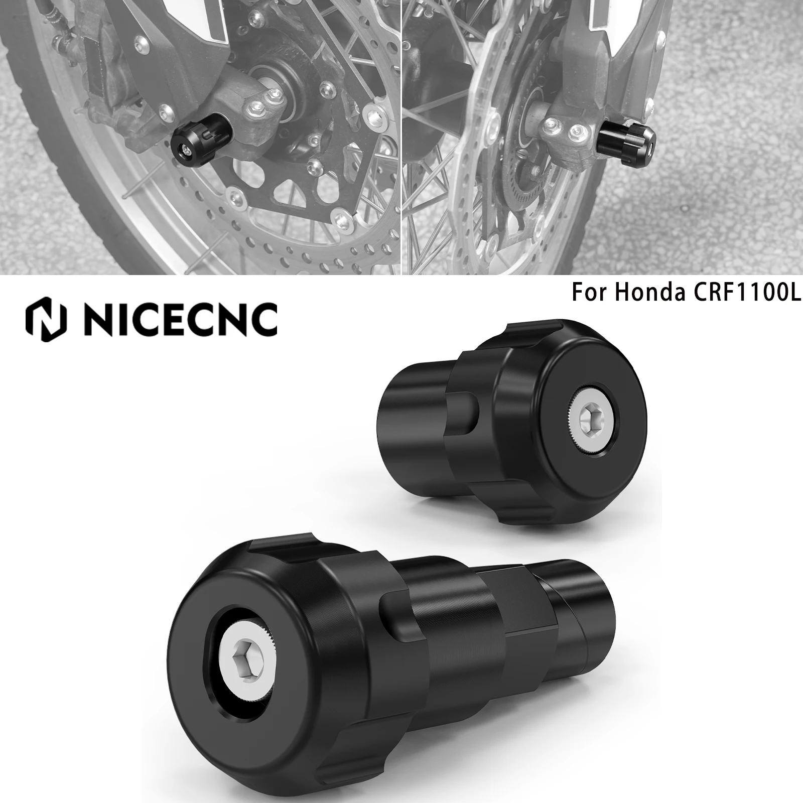 

For Honda CRF1100L Africa Twin 2020-2024 Motorcycle Front Wheel Slider Crash Guard Africa Twin CRF1100L 2024 2023 2022 2021 2020