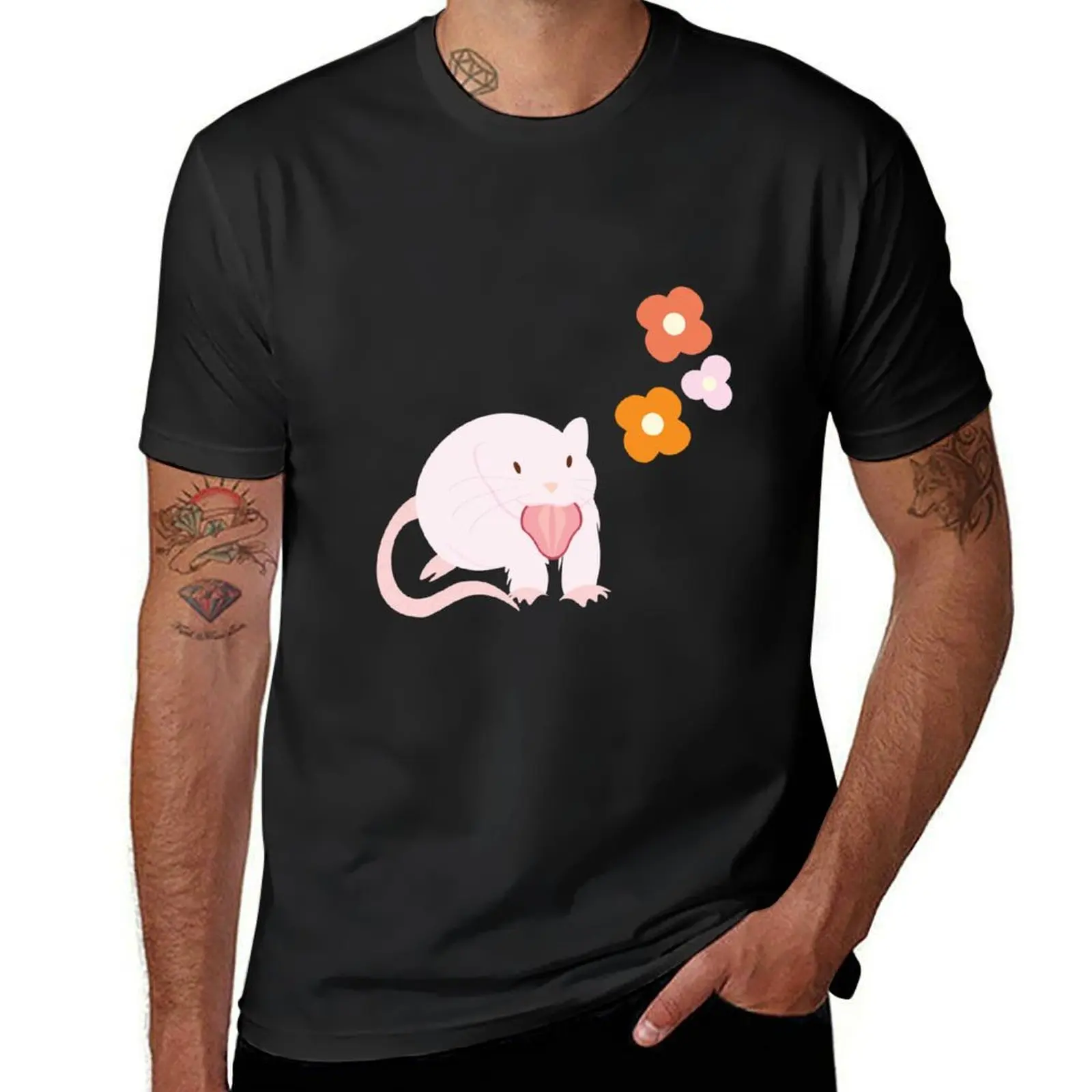 

Strawberry Rat T-Shirt summer clothes summer tops aesthetic clothes hippie clothes mens plain t shirts