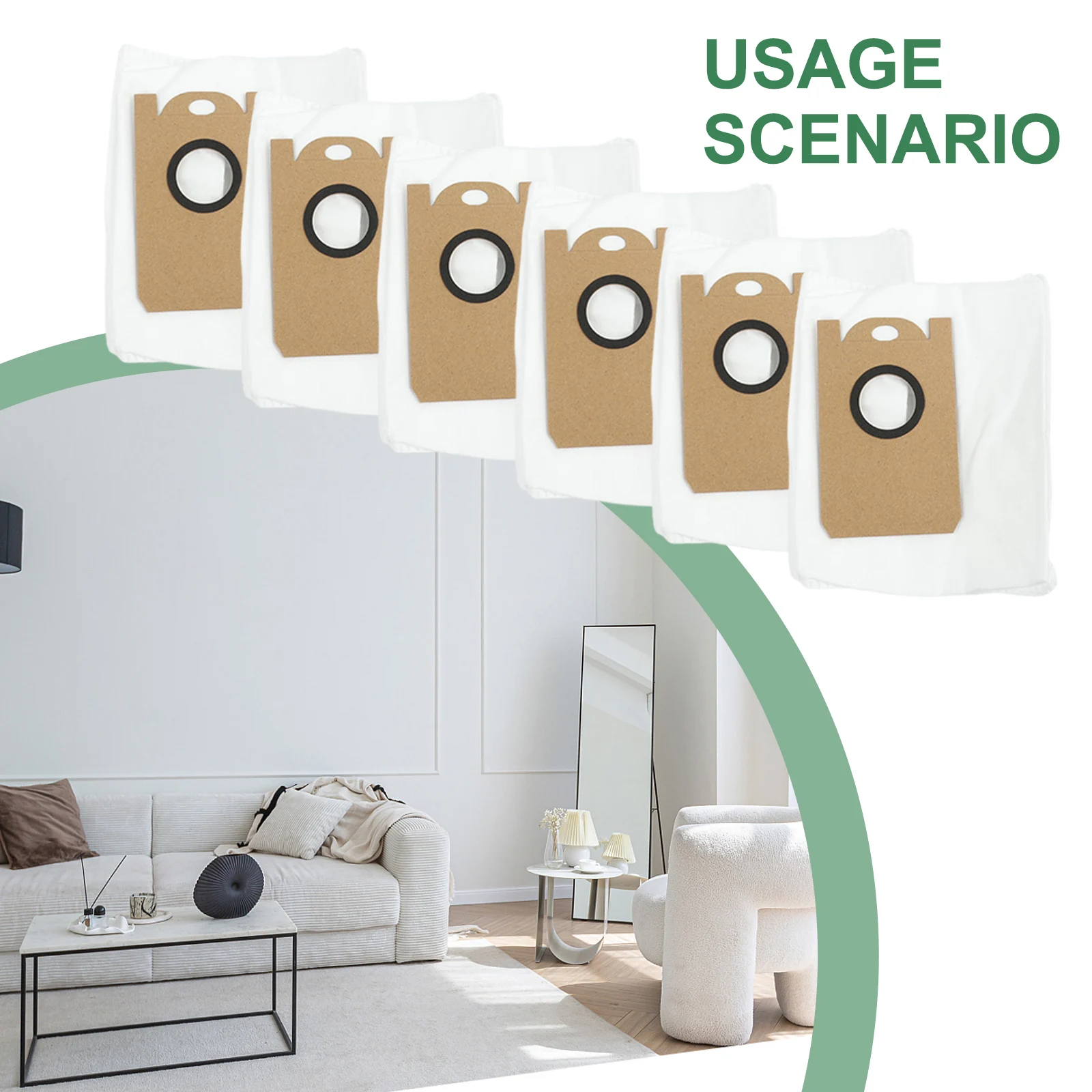 6PCS Dust Bags for imou L11Pro Vacuum Cleaner Parts Set to Help Maintain Suited Performance and Effective Dust Containment