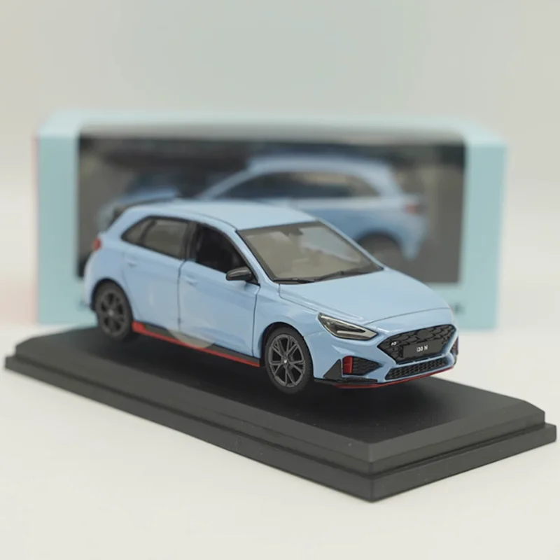 다이캐스트 1:38 스케일 i30 N 합금 풀백 자동차 모델 성인 소년 취미 컬렉션 기념품 선물 장식