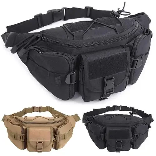 

New Outdoor Waist Bag Men Tactical Waterproof Molle Camouflage Hunting Hiking Climbing Fishing Nylon Belt Pack Combat Chest Bags
